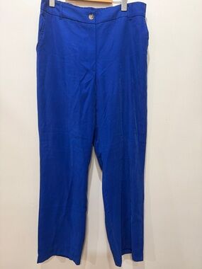 Autres Filles Tailored Straight-Leg Trousers in Cobalt Blue